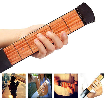 Pocket Guitar Portable for Acoustic Guitar Practice for Beginner Hobby Gym From House