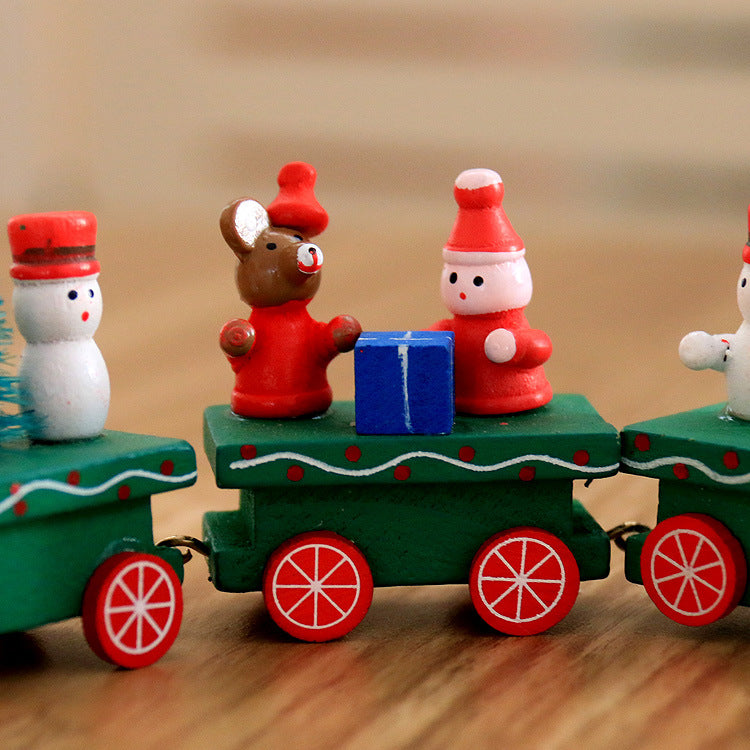 4pcs Mini Wood Train Toys Kids DealSniper.net