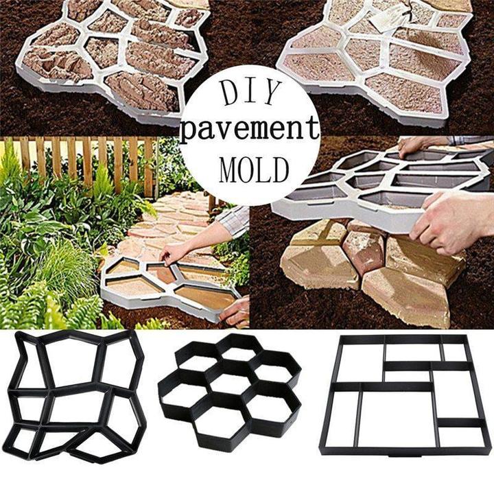 Ultralight diy garden paving mould hexagonal fancy mould Garden dealsniper-net