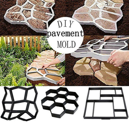 Ultralight diy garden paving mould hexagonal fancy mould Garden dealsniper-net