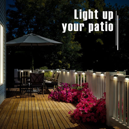 32&16 PCS Solar Deck Lights Outdoor Solar Step Lights Outdoor Gym From House