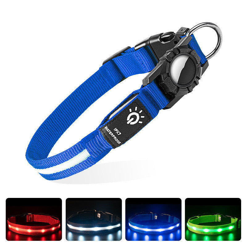 Suitable For Locator Waterproof Pet Collar Pets dealsniper-net Blue L