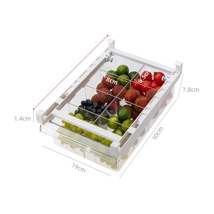 Kitchen Organizer Adjustable Kitchen Refrigerator Storage Rack Fridge Freezer Shelf Holder Pull-out Drawer Organiser Space Saver Kitchen dealsniper-net I