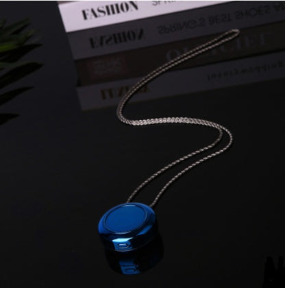 Wearable portable negative ion air purifier Necklace wear purifying pendant gift Jewelry dealsniper-net Blue