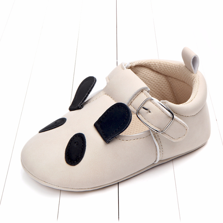 Spring and autumn cartoon animal baby shoes matte leather non-slip soft bottom baby shoes wholesale 0884 Kids DealSniper.net Beige Panda 11CM