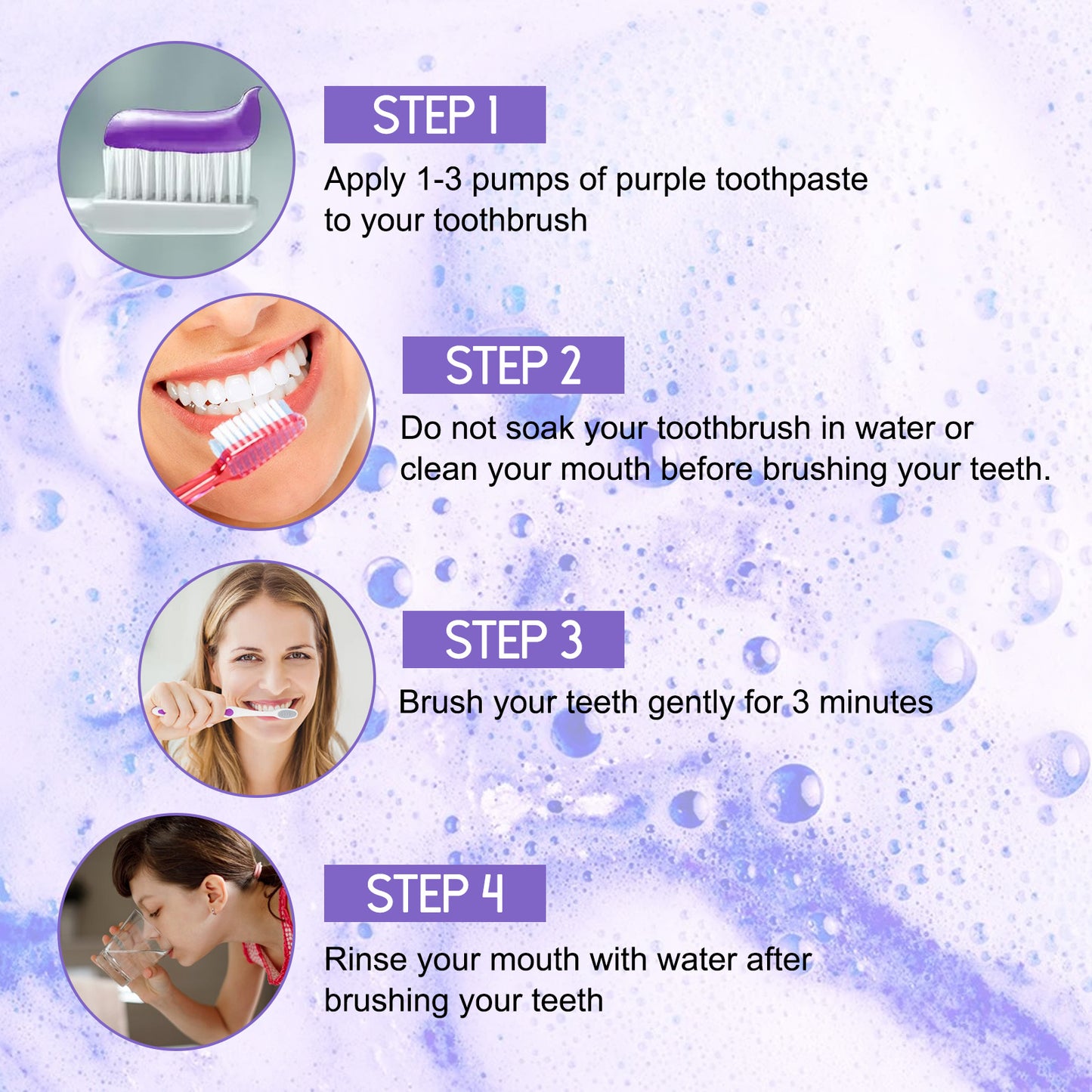 Purple Tooth Whitening Toothpaste Brightens Teeth