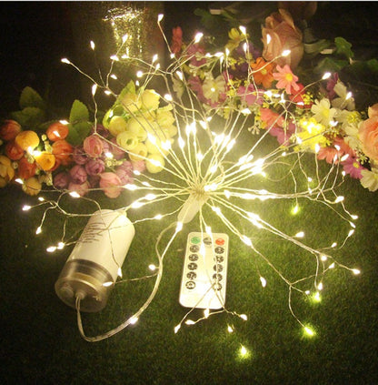 LED Fireworks Light String Lights Colorful New Year Garland