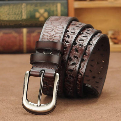 New Belt Hollow Pattern Belt Ladies Trend Waistband Women Gym From House Coffee 105cm