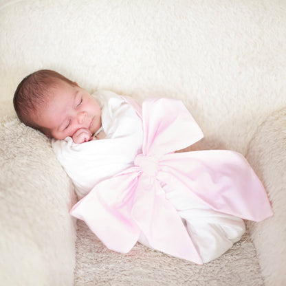 Swaddling cloth with cotton bow Kids DealSniper.net Pink