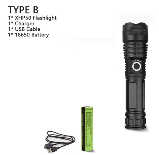 XHP70.2 Powerful Usb Led Flashlight Home DealSniper.net P50+18650 AU