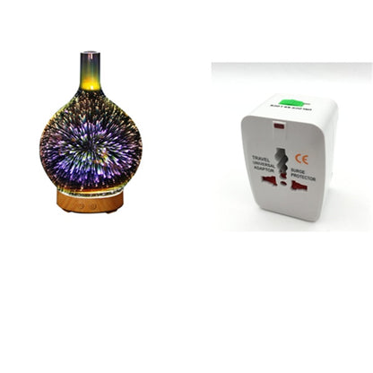 3D Glass Aroma Diffuser Colorful Lamp Humidifier Night Light Home Decor dealsniper-net UP AU