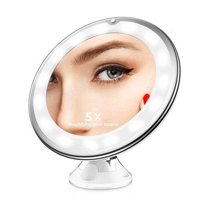 360 Swivel 10x Magnifying Bright LED Lighted Makeup Mirror Beauty dealsniper-net Style 2 5X