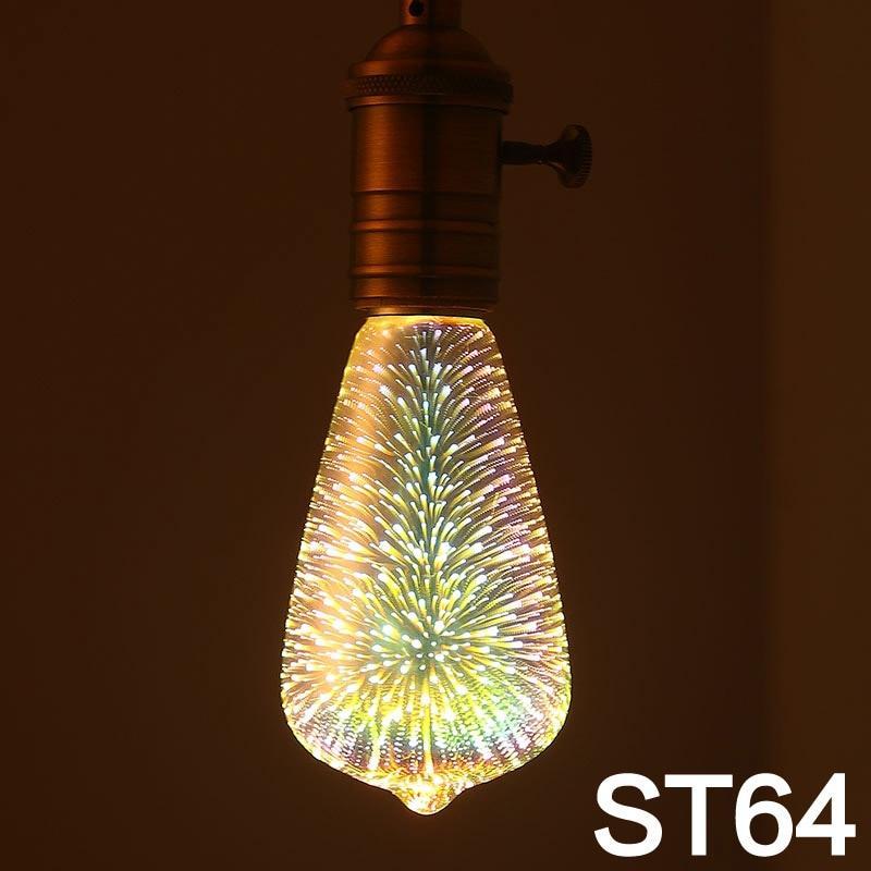 LED Light Bulb 3D Decoration Bulb Firework Lights Novelty Lamp Home Decor Gym From House ST64