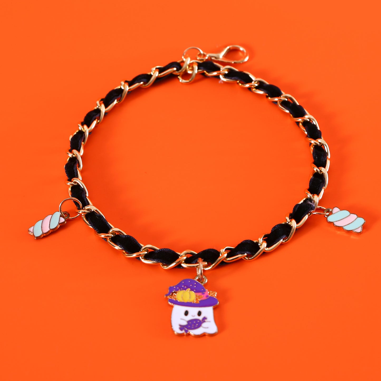 Pet Halloween Collar Velvet Dripping Bat Accessories Pets Gym From House Ghost L