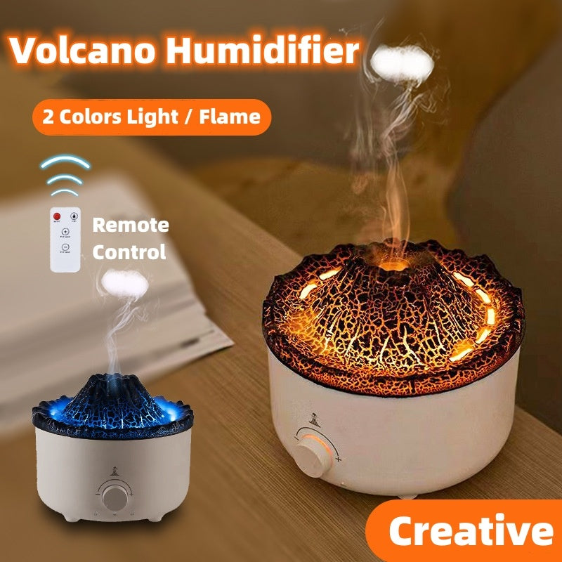 Mute Of New Small Simulated Flame Volcano Humidifier Home Decor dealsniper-net