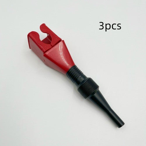 Plastic Refueling Funnel Portable Folding Flexible Hose Car dealsniper-net Red 3PCS