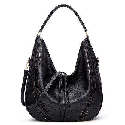 New Trend Retro Large Capacity Tote Shoulder Bag Tassel Women Gym From House Black 1PCS