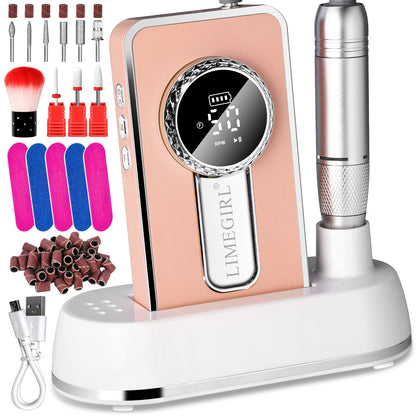 Nail Drill Machine Rechargeable Portable Nail File Beauty dealsniper-net Orange
