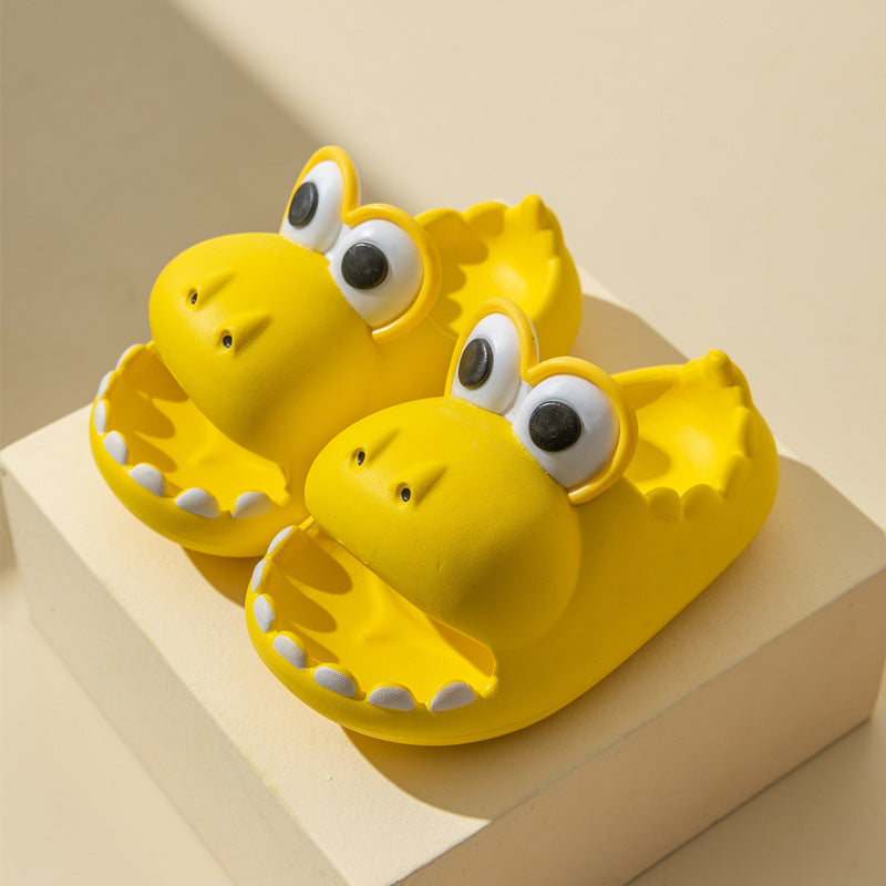 Kids Dinosaur Slippers Wholesale Summer Cartoon Parent Child Kids dealsniper-net Yellow 150