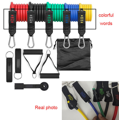 Fitness Rally Elastic Rope Resistance Band Sports DealSniper.net 150 pounds color words