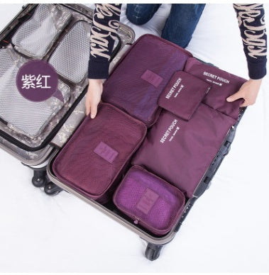 Durable Waterproof Nylon Packing Cube Travel Organizer Bag Women dealsniper-net Grape