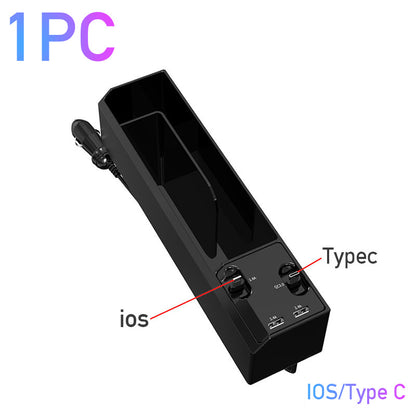 Car Organizer with Charger Cable Car Seat Gap Storage Box with Cable Vehicle Gym From House 2 wire