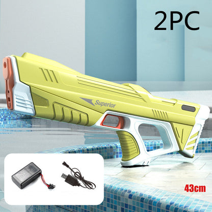 Summer Full Automatic Electric Water Gun Toy Kids dealsniper-net Yellow 2PC USB