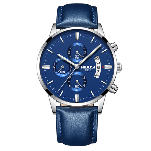 Men Watch Chronograph Sport Mens Watches Top Brand Men DealSniper.net Blue