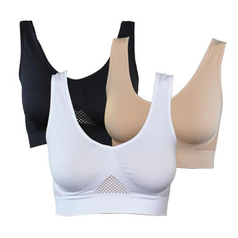 No steel ring hollow vent hole sports bra yoga Women DealSniper.net 3 colors 4XL