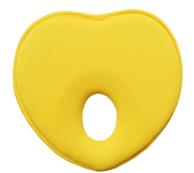 Newborn Infant Anti Roll Pillow Prevent Flat Head Neck Pillow Kids dealsniper-net yellow