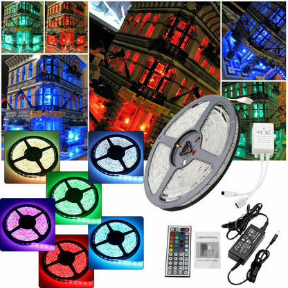 Led Strip Lights 5050 RGB Bluetooth Room Light Color Changing with Remote Home dealsniper-net 5m/16.4FT