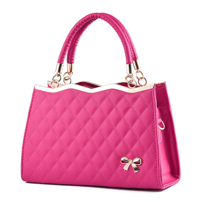 Crossbody shoulder bag with bow Women Gym From House Rose red