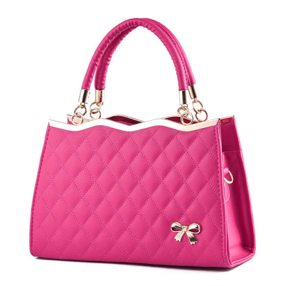 Crossbody shoulder bag with bow Women Gym From House Rose red