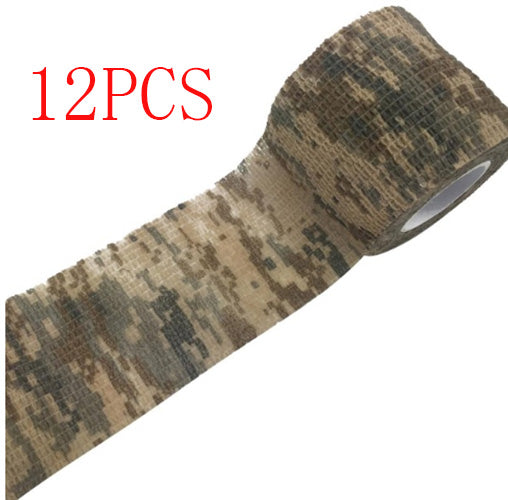 Camouflage Non-woven Elastic Bandage (Self-adhesive) Outdoor DealSniper.net 6style 5cm 12PCS