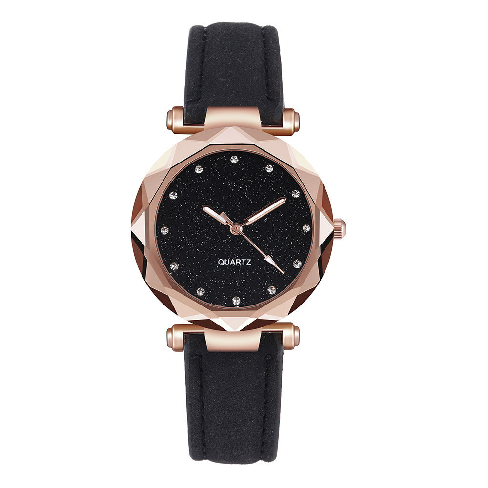 Casual Women Romantic Starry Sky Wrist Watch Leather Jewelry dealsniper-net