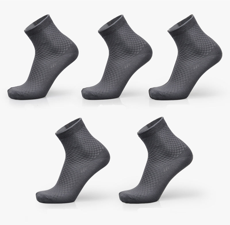 Socks men's new bamboo fiber men's socks Men dealsniper-net 5Iron gray