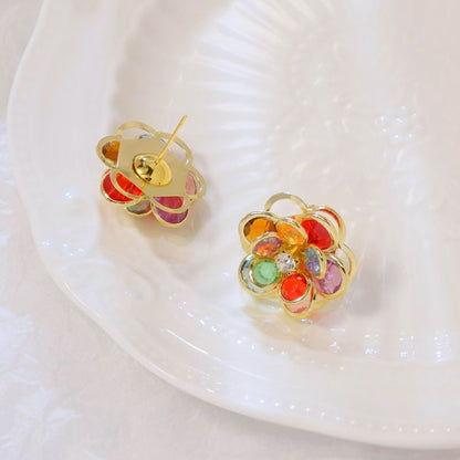 Female Sweet And Simple Small Flower Stud Earrings Jewelry dealsniper-net
