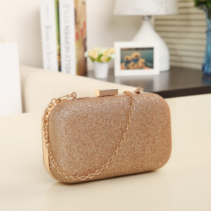 Women Handbag Evening Bags For Party New Women Chain Shoulder Bag Ladies Fashion Gold Clutch Box Bag Women Messenger Women dealsniper-net Gold Style2