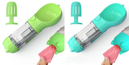 Pet Water Bottle Feeder Bowl Garbage Bag Storage Pets Gym From House Green blue pcs 300ml
