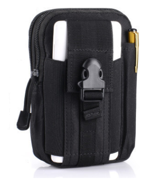 Outdoor Sports Molle Tactical Pocket Male 5.5 6 Inch Waterproof Mobile Phone Bag Outdoor dealsniper-net Pure black 17.5X12X6CM