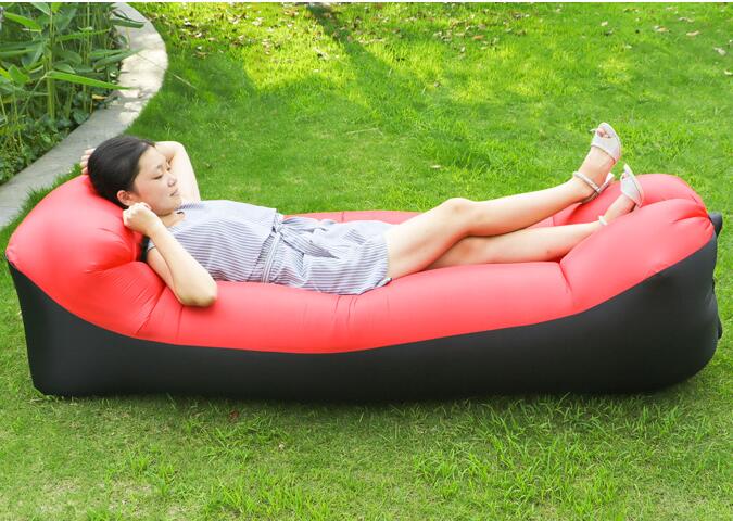 Outdoor Air Sofa Fast Inflatable Laybag Hangout Lounger Beach Air Bed