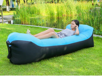 Outdoor Air Sofa Fast Inflatable Laybag Hangout Lounger Beach Air Bed