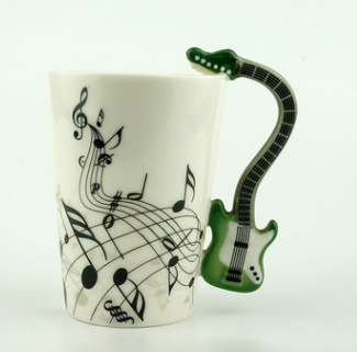 Creative Music Violin Style Guitar Ceramic Mug Coffee Tea Gifts