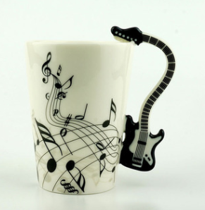 Creative Music Violin Style Guitar Ceramic Mug Coffee Tea Gifts