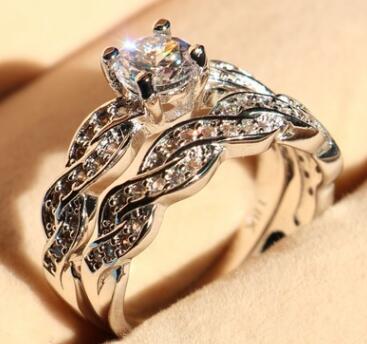 New set of rings wedding ring set men and women couple ring jewelry Jewelry dealsniper-net