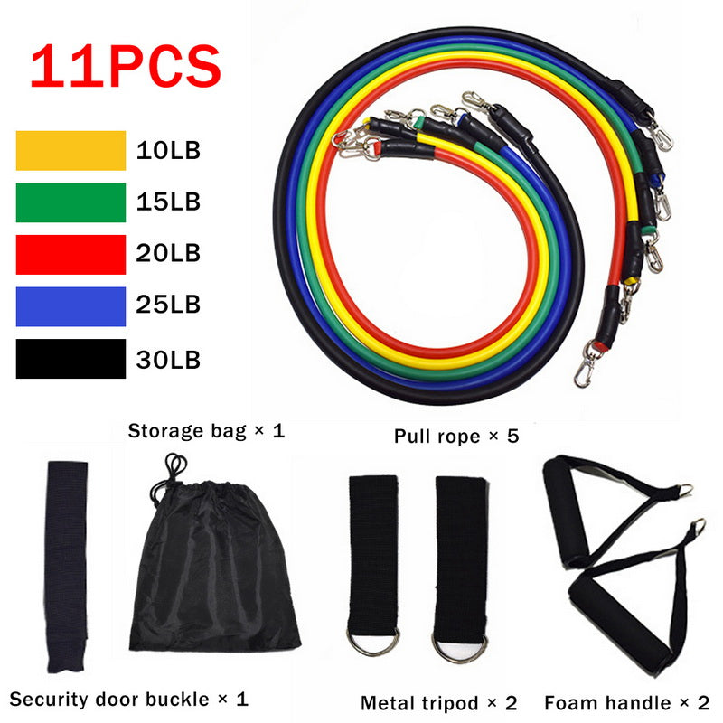 Fitness Rally Elastic Rope Resistance Band Sports DealSniper.net 11pcs