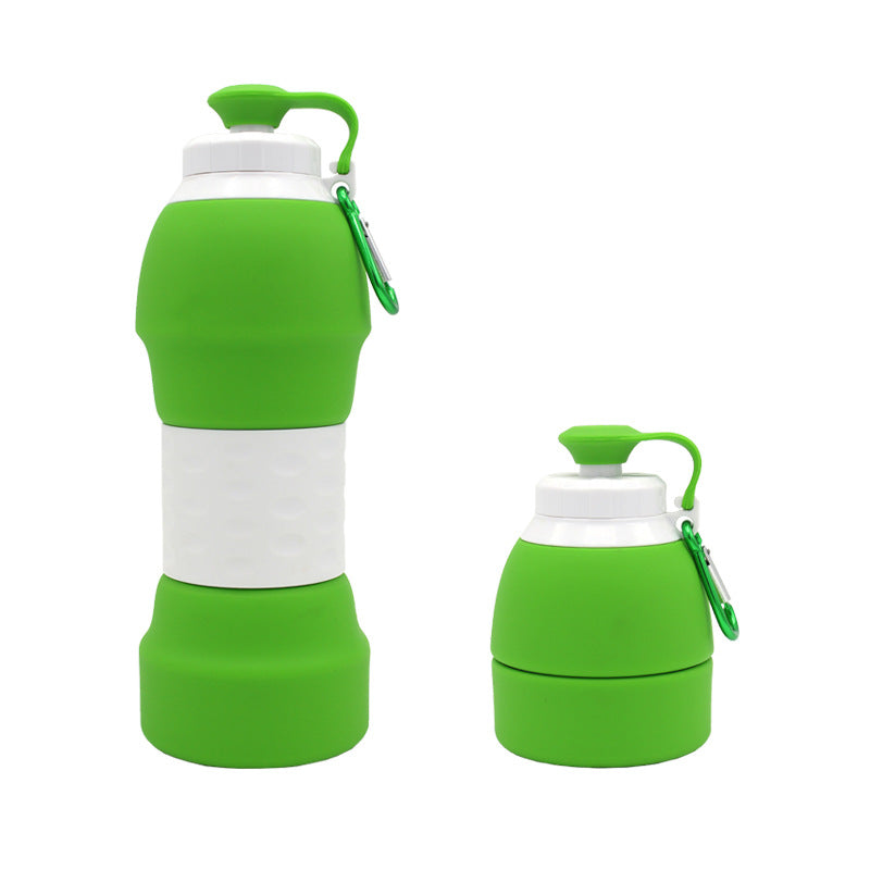 Silicone folding water bottle Sports DealSniper.net Green
