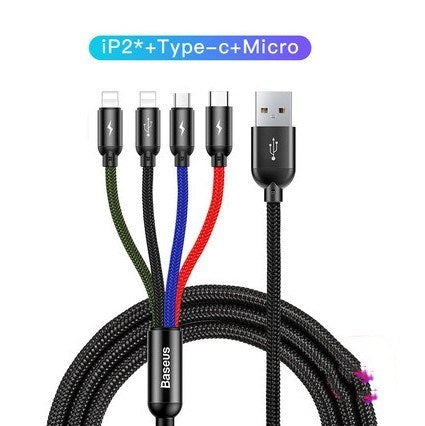 Three-in-one charging cable Electronics DealSniper.net 3style