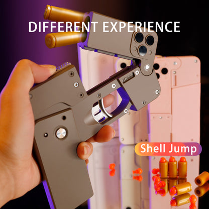 Folding Pistol Bullet Automatic Shell Throwing Toy