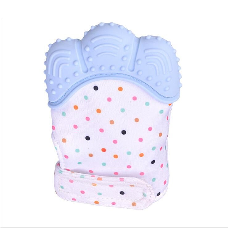 Baby teether baby anti-bite silicone molar gloves children's sound toys Kids DealSniper.net